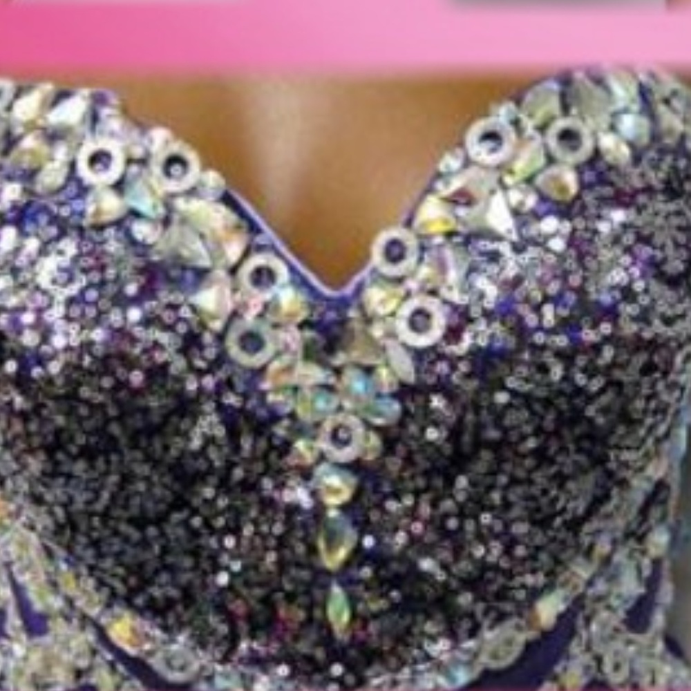 💲Sale💲Jeweled Tulle Short Party Dress by Dave & Johnny - Picture 7 of 8